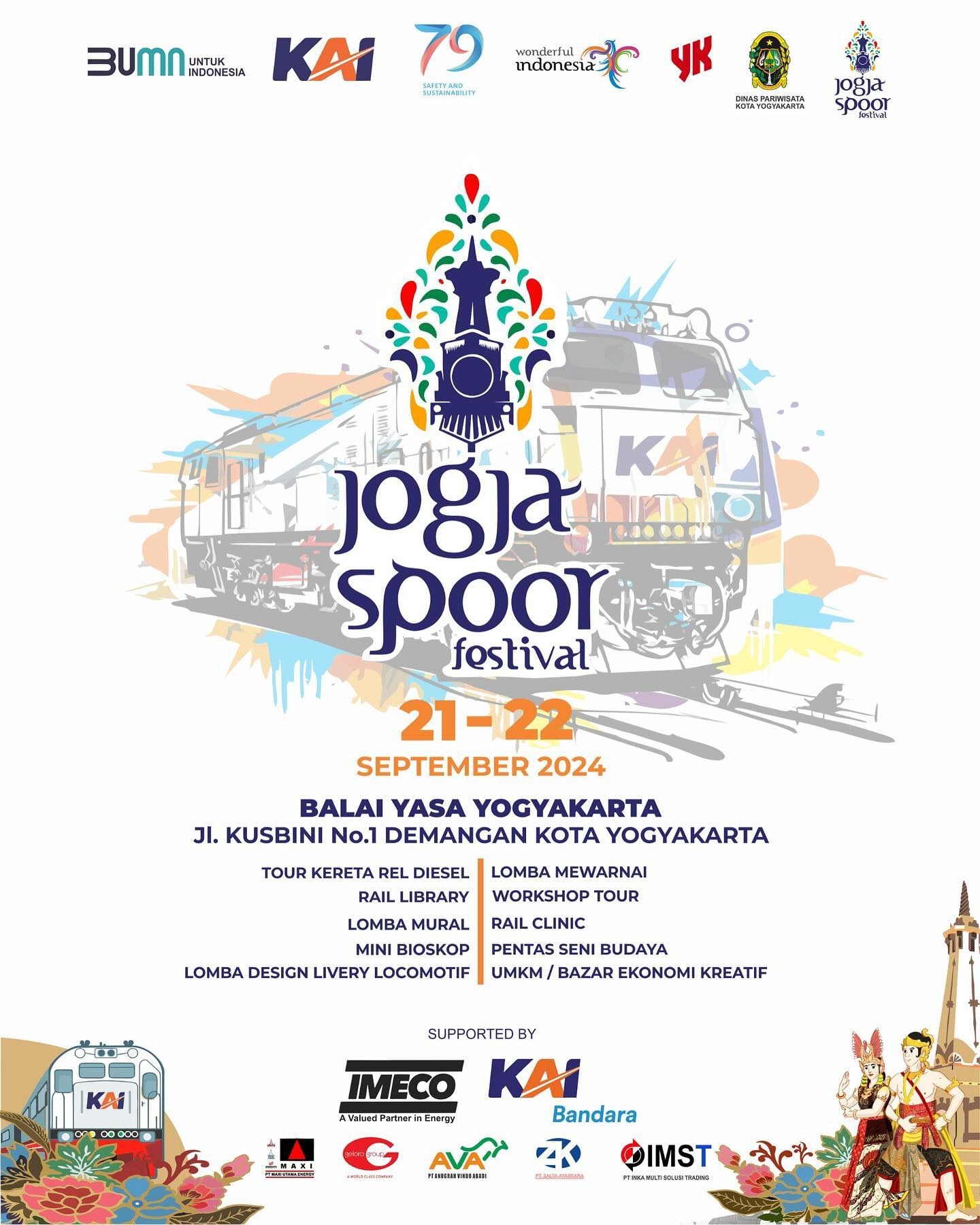 AYO! Rayakan HUT ke-79 Kereta Api Indonesia dengan Jogja Spoor Festival 2024, Berikut 10 Rangkaian Acaranya