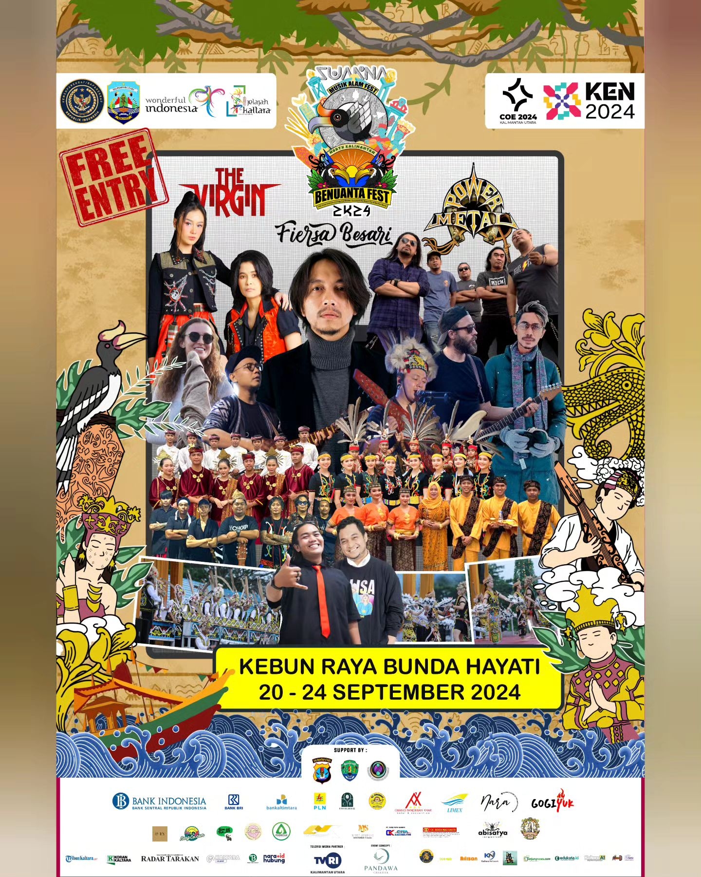 HIBURAN GRATIS AKHIR PEKAN! Musik Alam Fest 2024 Menghadirkan The Virgin, Fiersa Besari hingga Power Metal, Cek Lokasinya di Sini