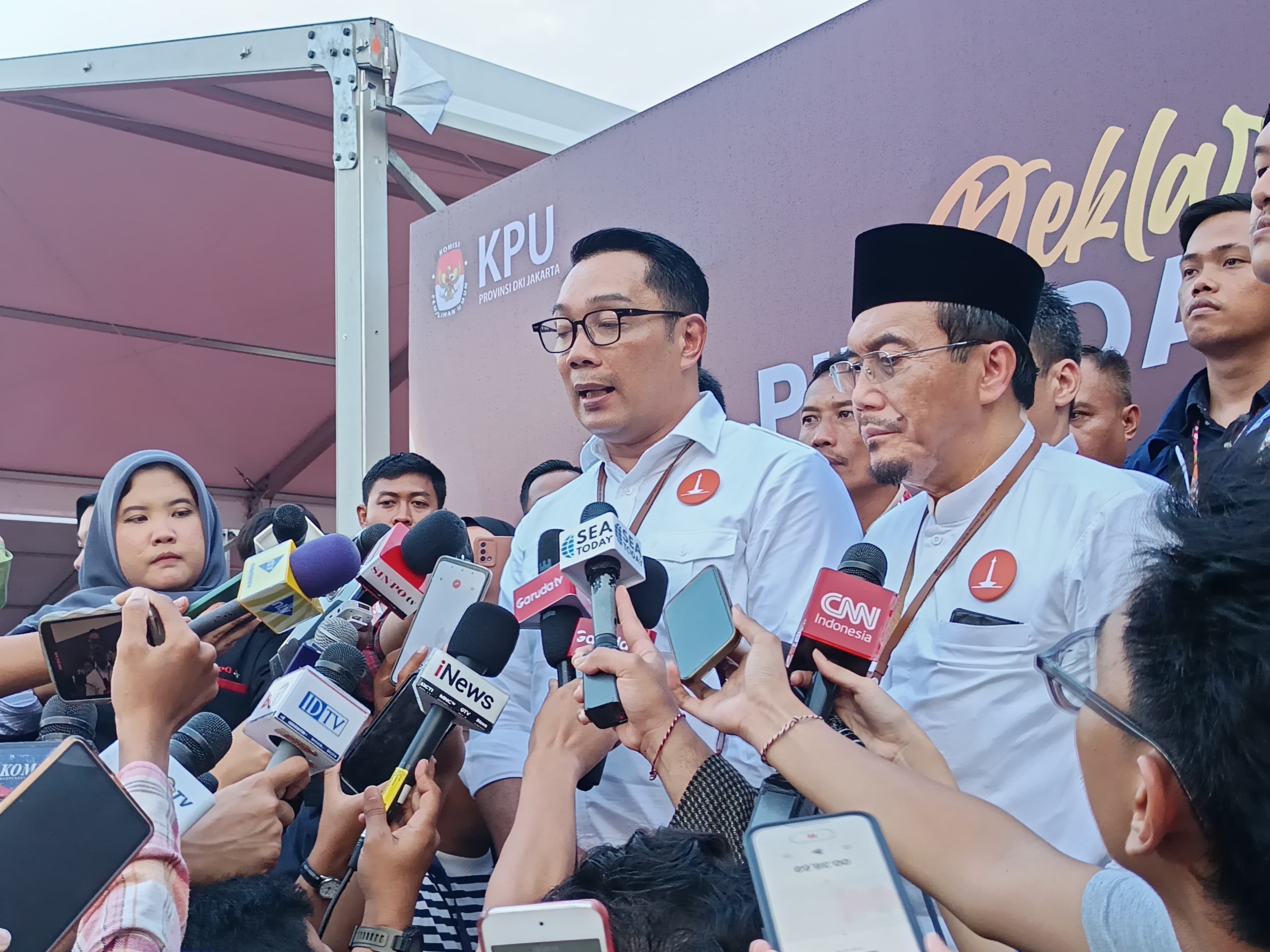 Hadiri Deklarasi Kampanye Damai, Ridwan Kamil Harap Pilkada DKI Jadi Teladan dan Penuh Riang Gembira