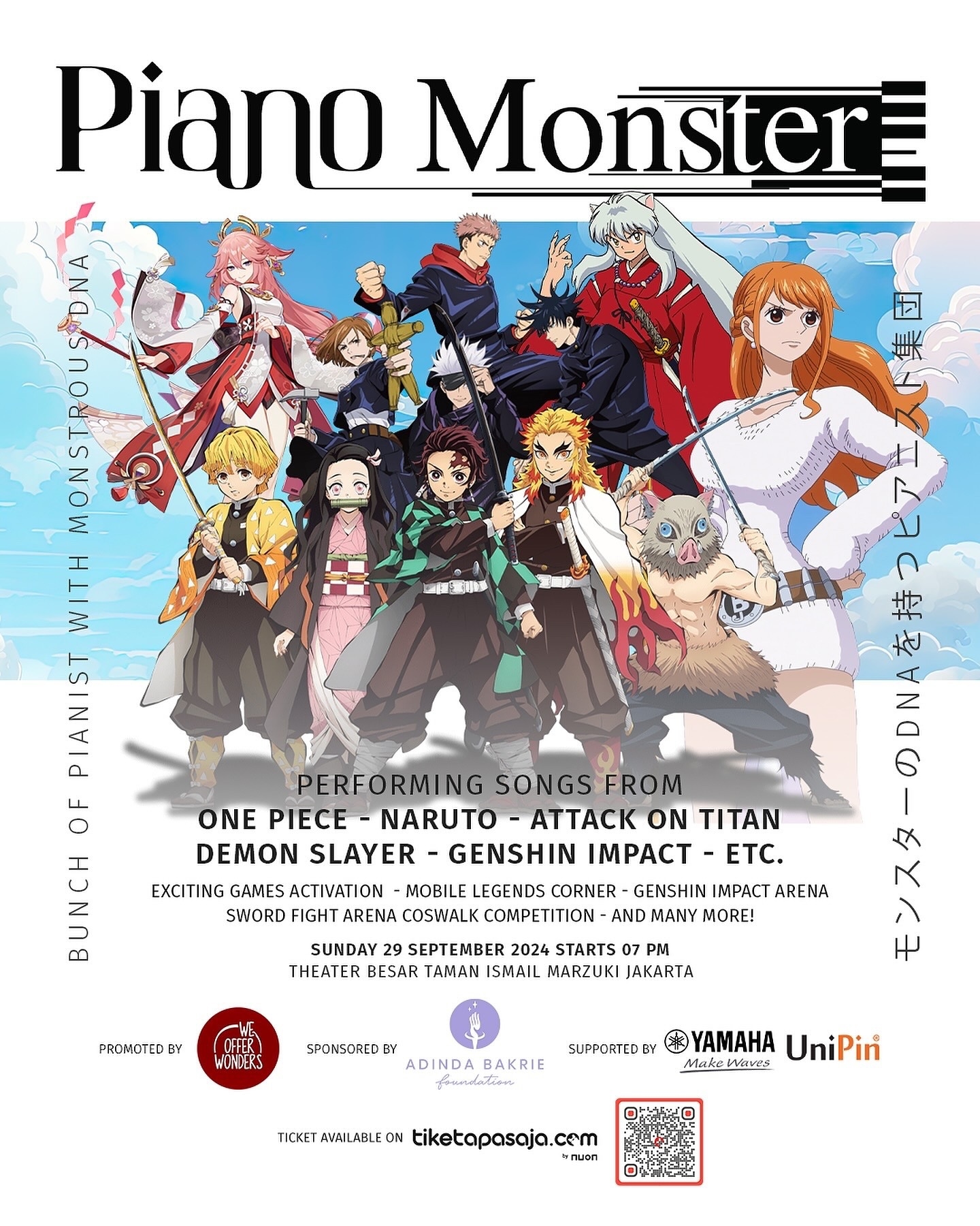 Pemberitahuan untuk Para Penggemar Musik dan Anime, Tiket Konser PIANO MONSTER Sudah Tersedia, Cek Harga dan Cara Belinya di Sini!