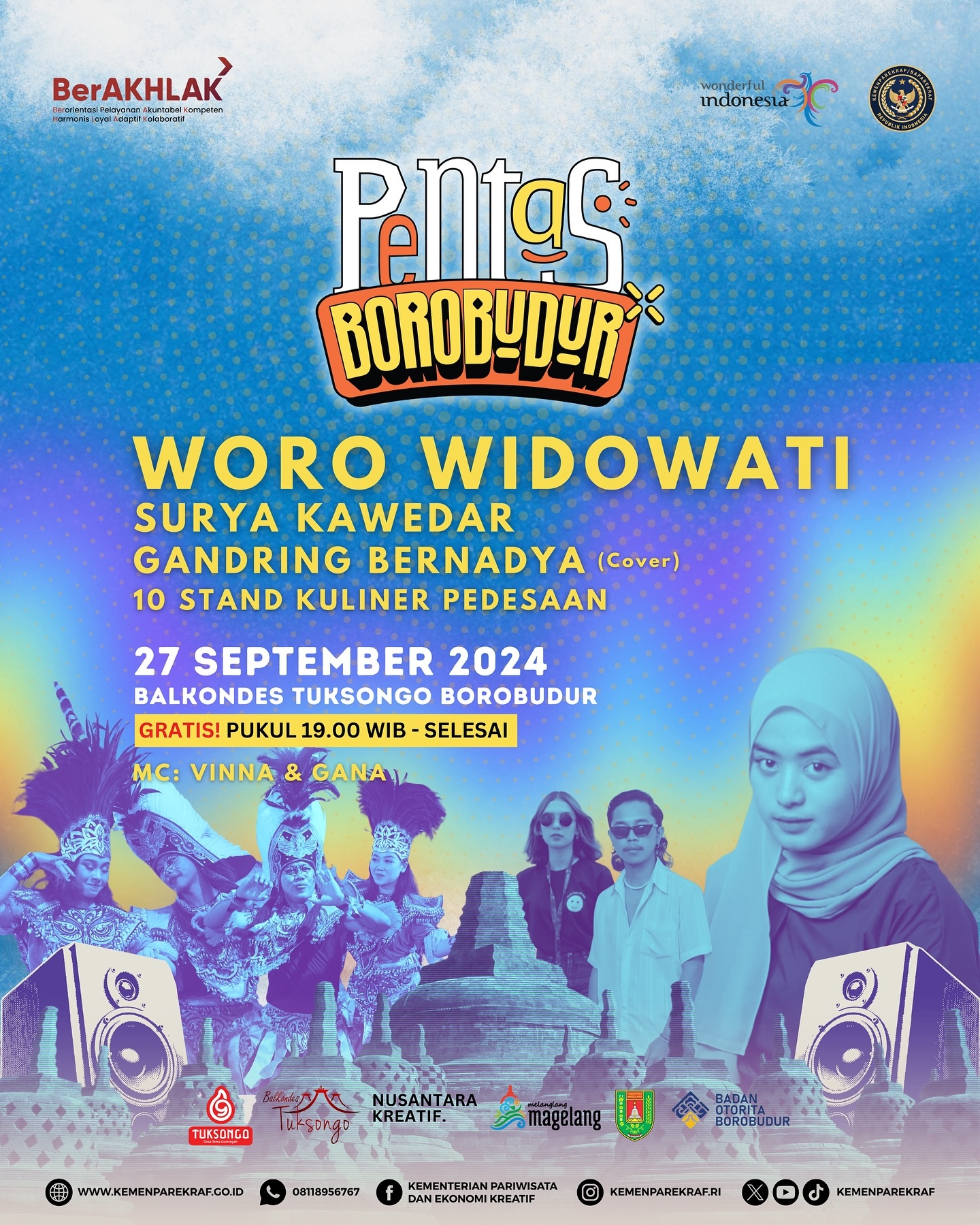 Jangan Lupa, Pentas Borobudur Vol.2 Digelar Malam ini, Ada Woro Widowati hingga Gandring Bernadya, Gratis Untuk Umum!