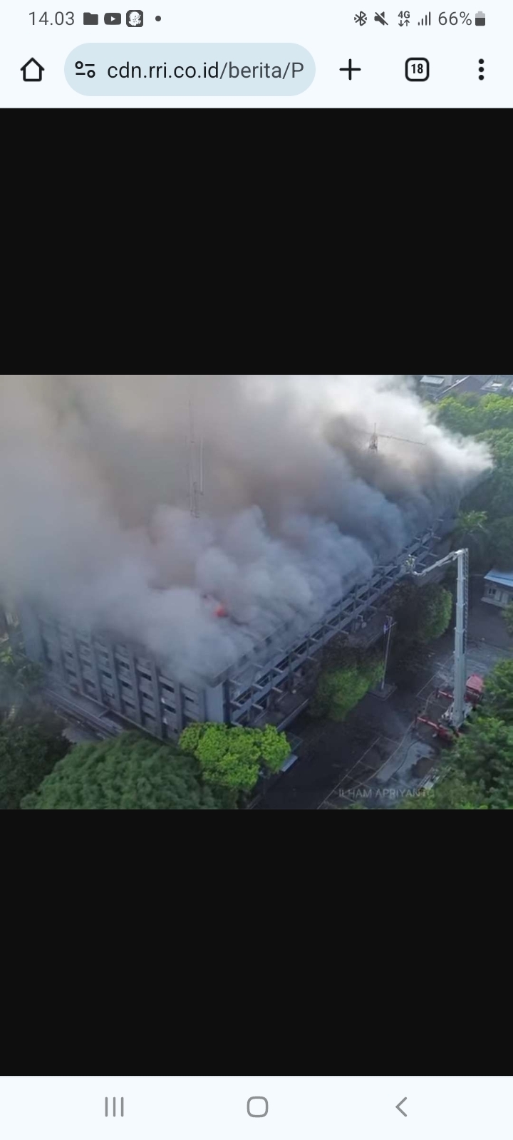 Penyebab Kebakaran Gedung Bakamla di Jalan Pegangsaan Timur Jakarta Pusat Masih Diusut, Asap Mengepul Tebal