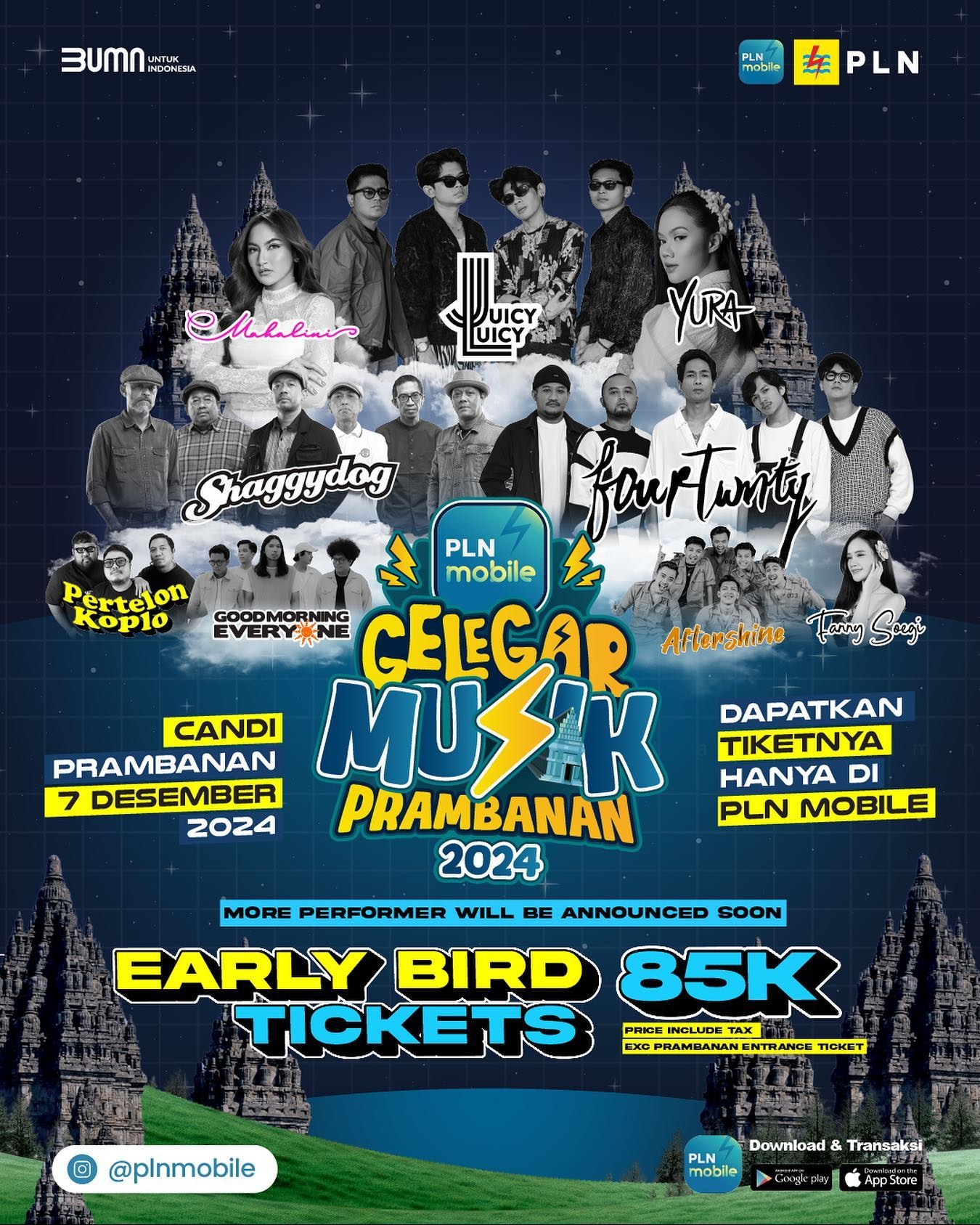 Ini Daftar Line Up Gelegar Musik Prambanan 2024 yang Digelar Awal Desember, Menghadirkan Mahalini hingga Juicy Luicy, Tiket Early Bird Rp 85 Ribu