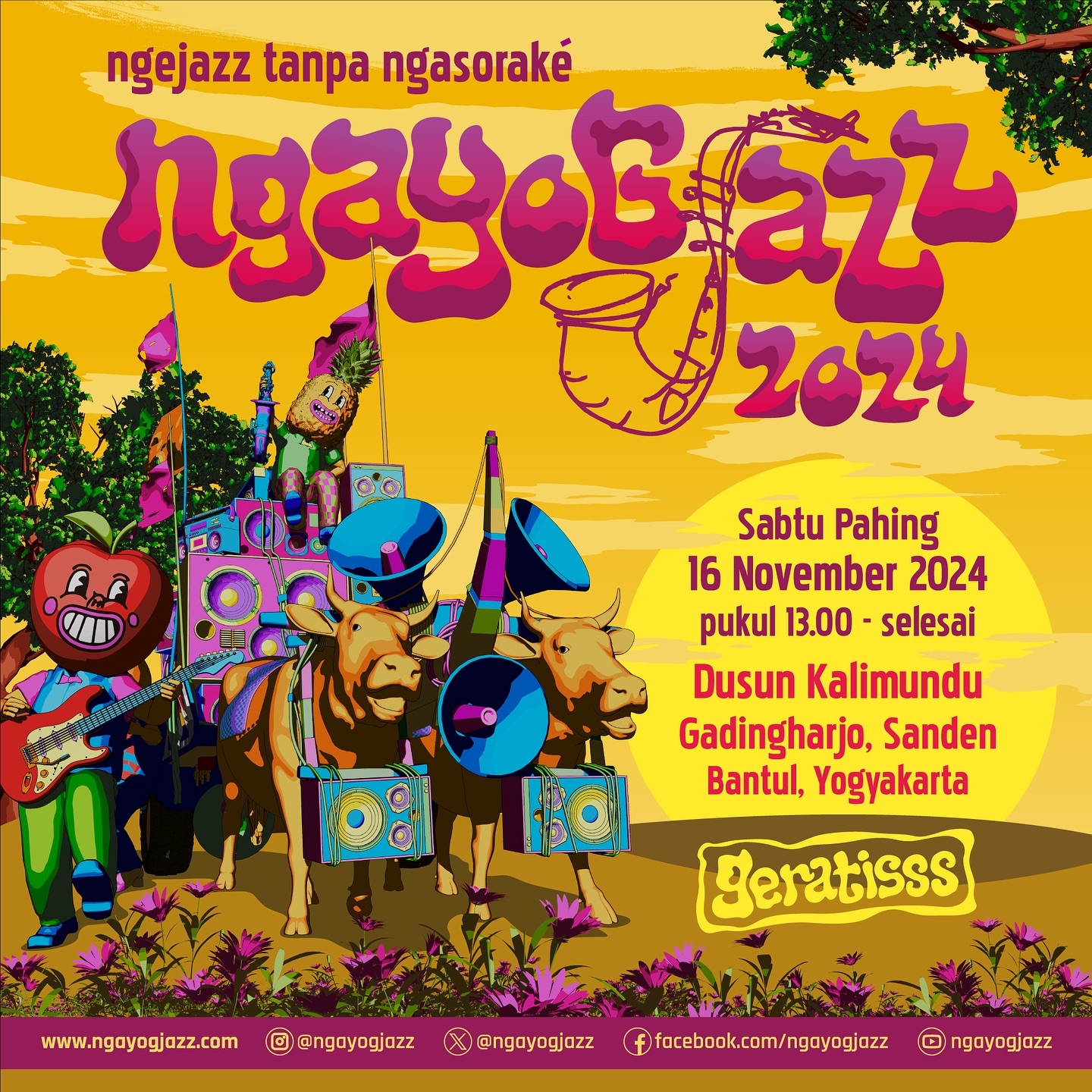 GRATIS! Ngayogjazz 2024 Bakal Digelar di Bantul, Bukan Hanya Musik Tapi Juga Festival Kuliner, Cek Lokasi dan Tanggalnya