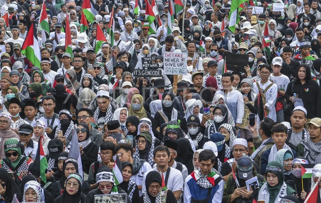 Aksi Bela Palestina di Depan Kedubes Amerika Pagi Ini, MUI Ajak Umat Islam Lanjutkan Boikot Produk Israel