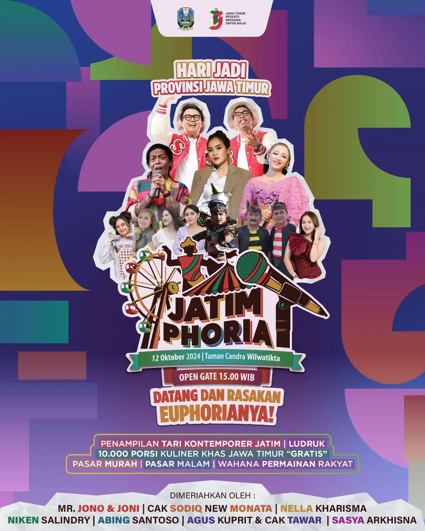 SERBU! Pesta Rakyat Jawa Timur, Makan dan Nonton Konser Dangdut Gratis Akhir Pekan ini, Cek Lokasinya di Sini