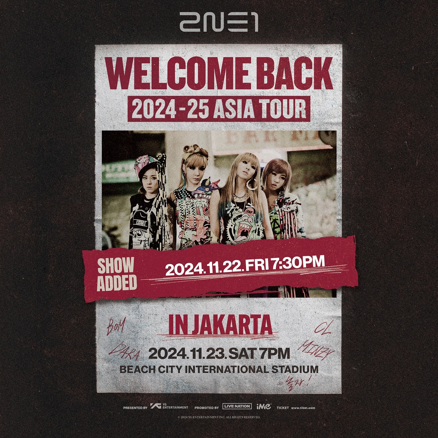 PENGUMUMAN! Antusiasme Penggemar Tinggi, Konser 2NE1 di Jakarta Tambah Sehari, Tiket Mulai Dijual Tanggal 11 Oktober 2024, Cek Harganya di Sini
