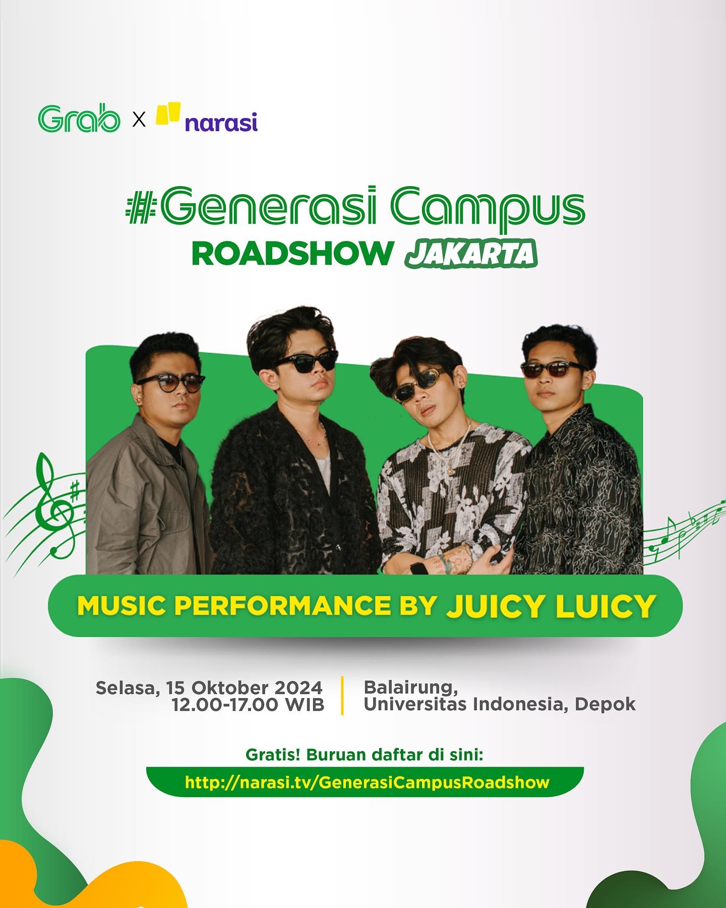CATAT! Konser Gratis Juicy Luicy di Balairung UI Depok pada 15 Oktober 2024, Ada Juga Talkshow Bersama Najwa Shihab, Nicholas Saputra dan Dee Lestari