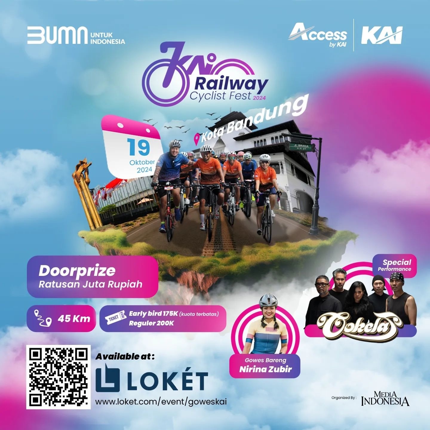 Mau Gowes Bareng Nirina Zubir dan Dihibur Band Cokelat di Bandung? Ikut Aja KAI Railway Cyclist Fest 2024, Sigini Biaya Pendaftarannya