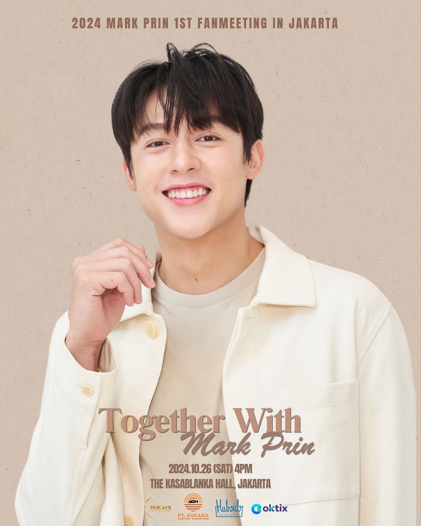 Aktor Ganteng Thailand Mark Prin Bakal Gelar Fan Meeting Perdana di Jakarta pada 26 Oktober, Segini Harga Tiketnya
