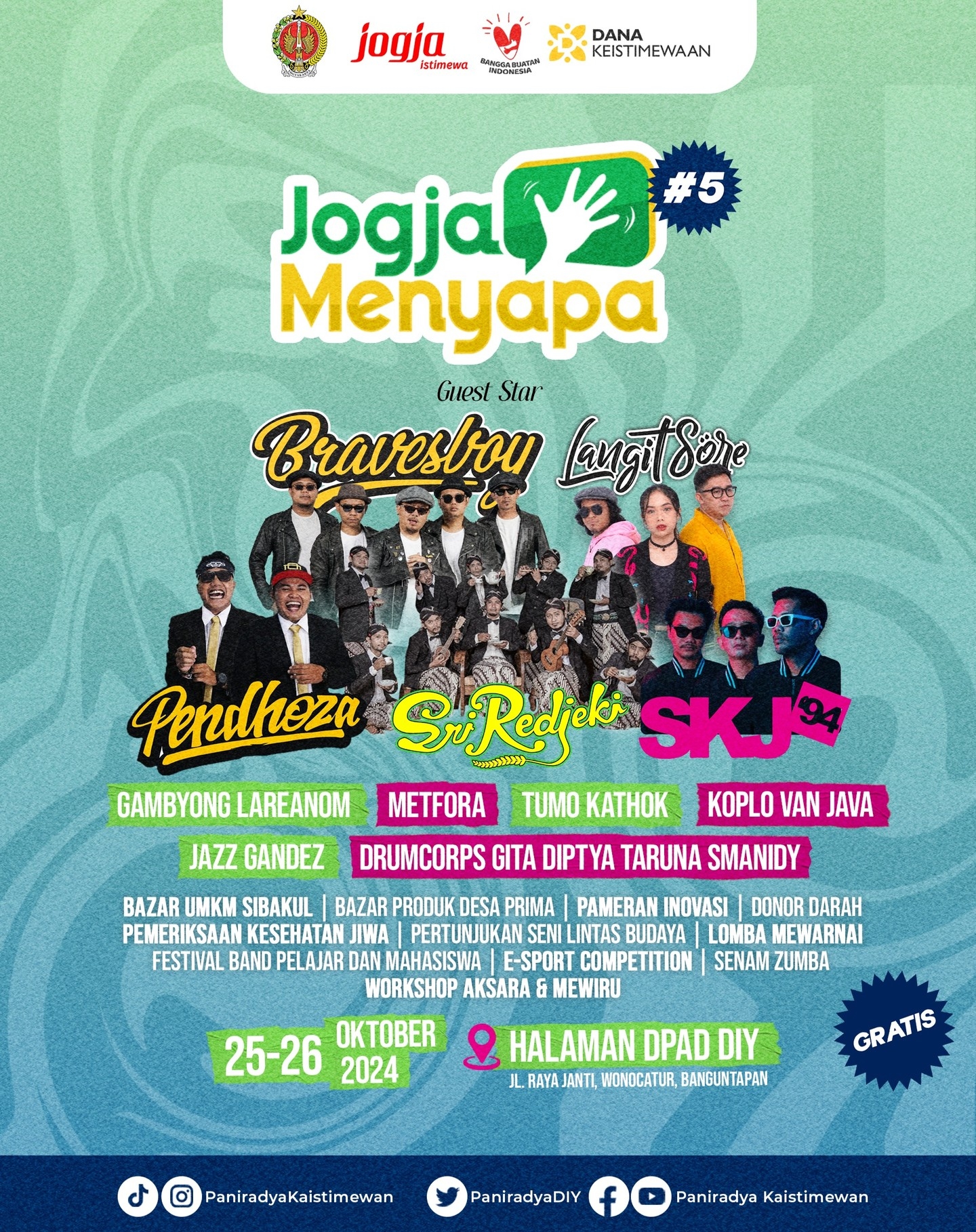 GRATIS! Jogja Menyapa 2024 Akhir Pekan ini, Ada Konser Musik, Bazar UMKM, Kuliner, Festival Band dan Masih Banyak Lagi, Cek Lokasinya di Sini
