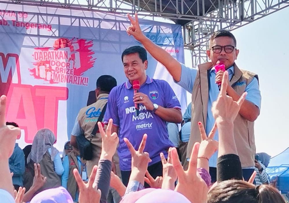 Senam Sehat Bareng Warga Kresek, Maesyal-Intan Bakal Angkat Honorer Jadi PPPK dan Berantas Pungli Tenaga Kerja
