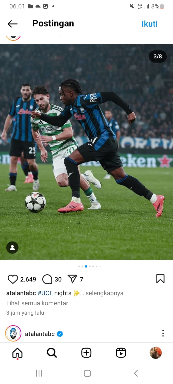 Skor Akhir Atalanta Vs Celtic, Laga Imbang Tanpa Gol yang Bikin Prustasi, Liga Champions.