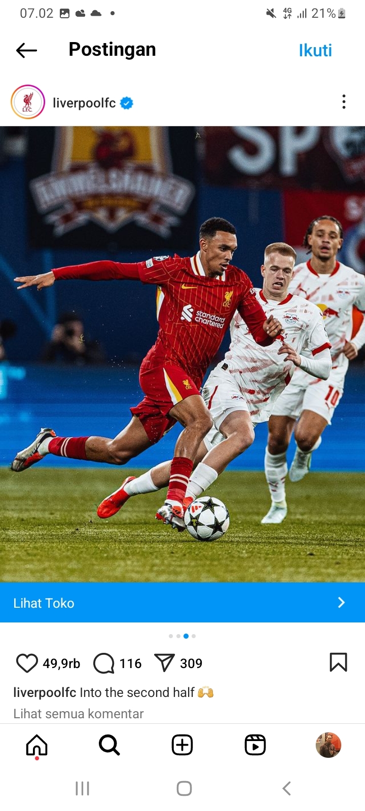 Skor Akhir RB Leipzig Vs Liverpool, Gol Semata Wayang Darwin Nunez Bawa The Reds Kokoh di Liga Champions