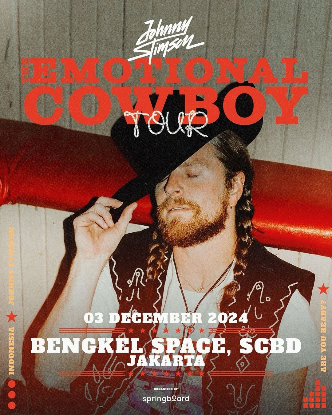 CATAT! Konser Perdana Johnny Stimson Bertajuk Emotional Cowboys Bakal Digelar di Bengkel Space SCBD pada 3 Desember 2024, Segera Beli Tiketnya!