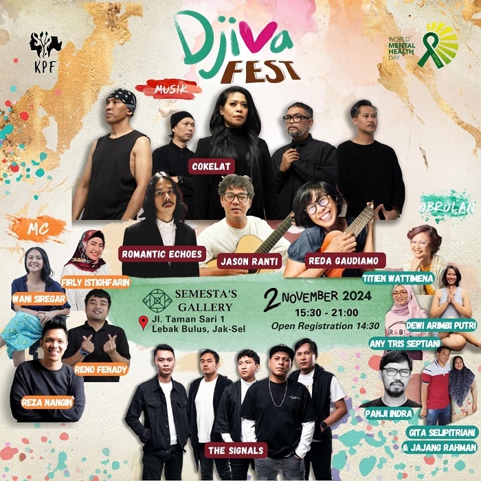 Cokelat hingga Jason Ranti Ramaikan Djiva Fest 2024 Akhir Pekan Ini, Segini Harga Tiketnya, Hasil Penjualan akan Disumbang ke Panti ODGJ