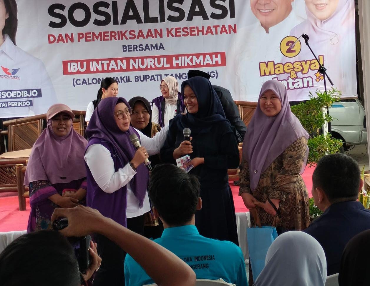 Hadiri Cek Kesehatan Gratis di Kaliasin, Intan Nurul Hikmah Komitmen Turunkan Angka Gizi Buruk dan Stunting