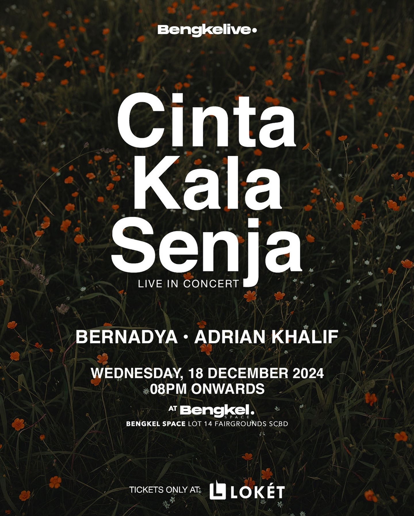 CATAT! Bernadya dan Adrian Khalif Bakal Konser Cinta Kala Senja di Bengkel Space Jakarta pada 18 Desember, Segini Harga Tiketnya