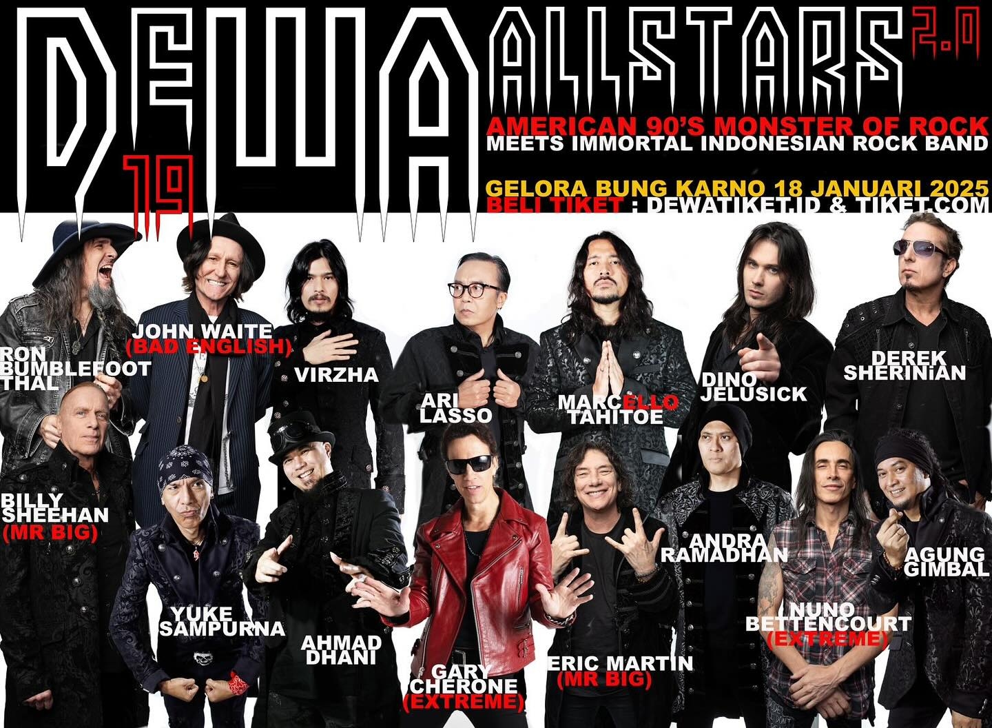 CATAT! Ini 6 Penyanyi Internasional yang Masuk Line Up Konser Dewa 19 feat All Stars 2.0 di GBK Awal Tahun Depan, dari John Waite hingga Dino Jelusick