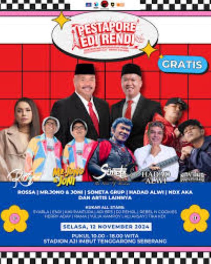 WARGA KUKAR MERAPAT! Besok Ada Konser Gratis Rhoma Irama, Rossa, NDX AKA, Mr Jono Joni, hingga Hadad Alwi, di Sini Lokasinya