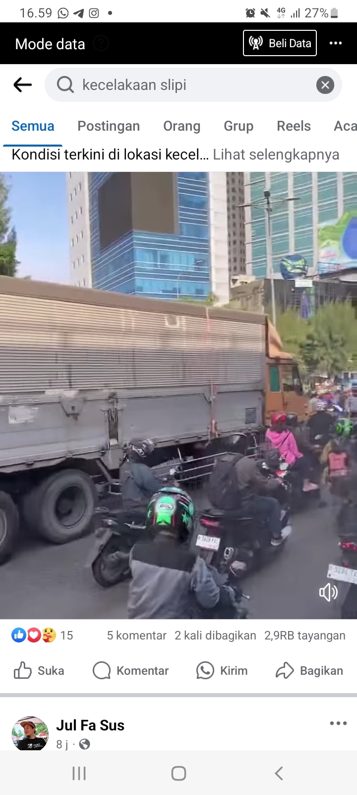 Kronologi Detik-detik Kecelakaan Maut di Slipi Jakarta Barat, Truk Tabrak Motor dan Mobil, 2 Pemotor Tewas