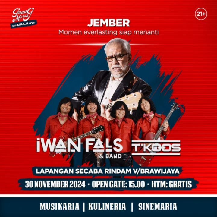 Kapan Konser Gratis Iwan Fals di Jember? Cek Tanggal dan Lokasinya di Sini, Anak di Bawah 18 Tahun Dilarang Nonton