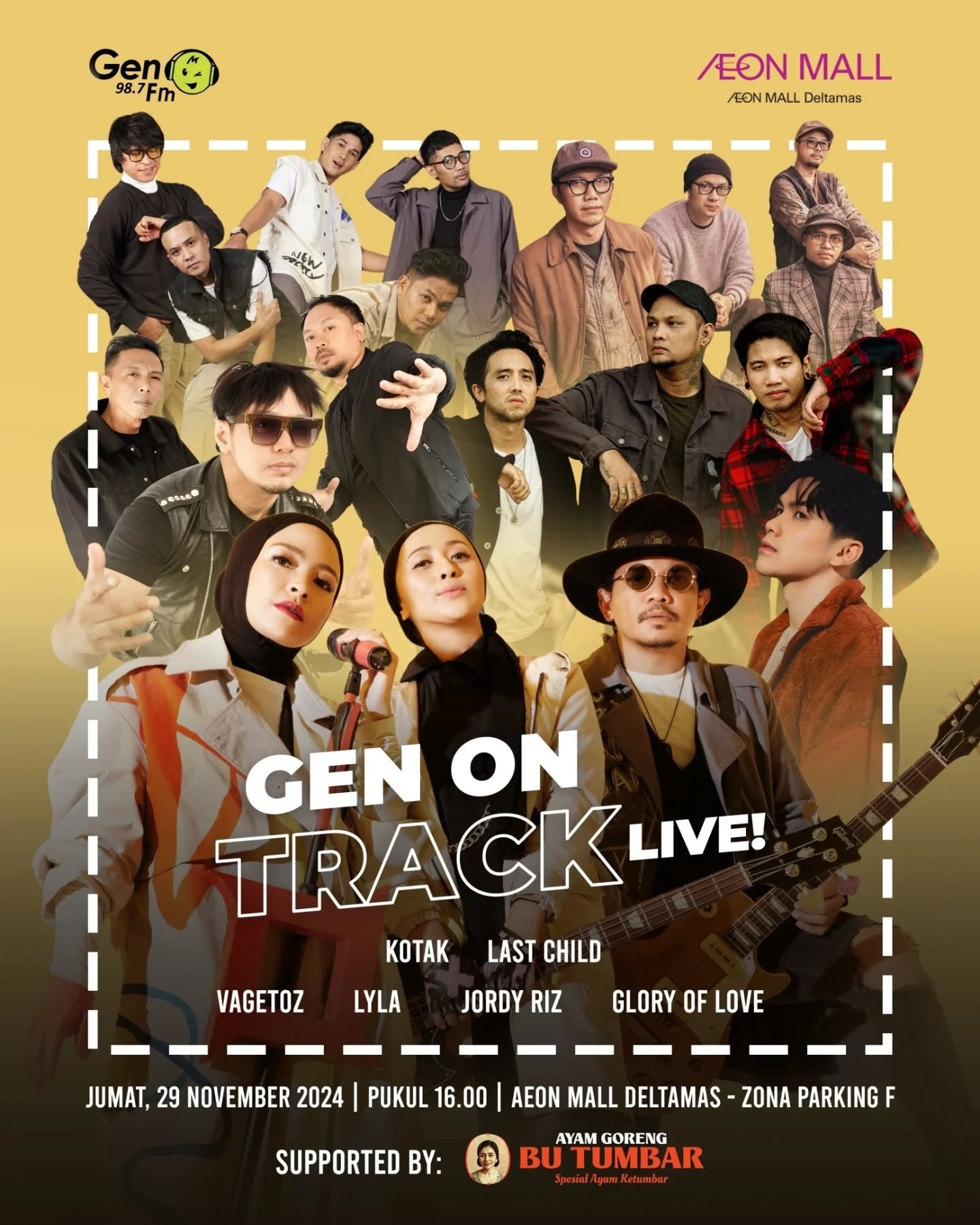 JANGAN LUPA! Malam Ini Ada Konser Gratis “Gen on Track Live!” di AEON Deltamas Bekasi, Menghadirkan Layla, Vagetoz, Last Child hingga Kotak