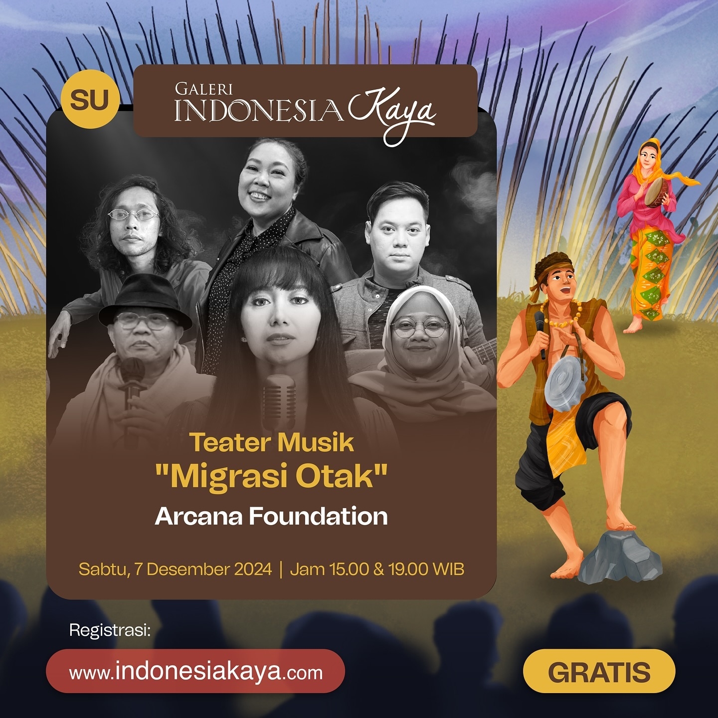 HIBURAN GRATIS! Nonton Pertunjukan Teater Musik “Migrasi Otak” Akhir Pekan Ini, Cek Lokasi dan Jadwal Pementasan