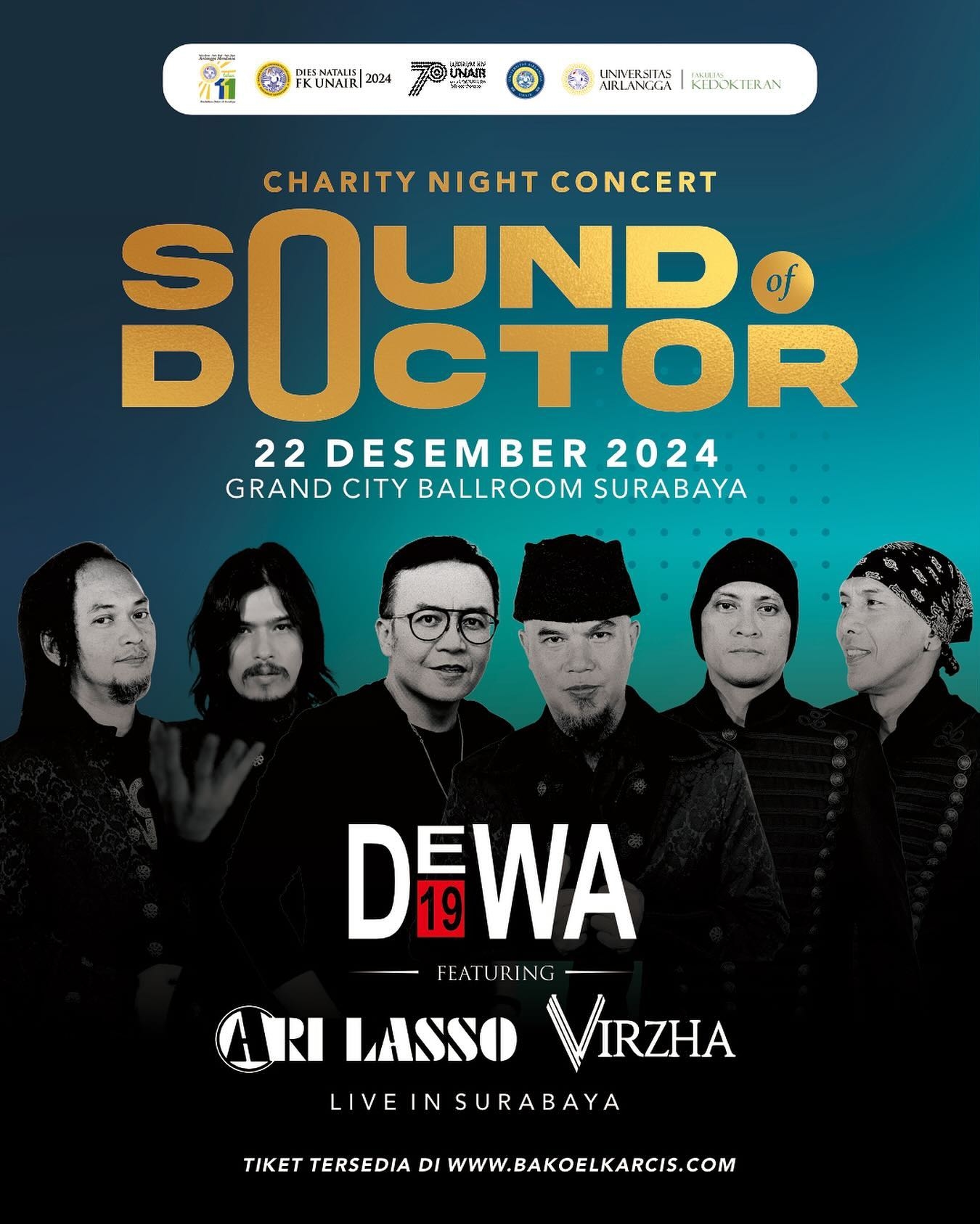 CATAT! Dewa 19 bersama Ari Lasso dan Virzha Bakal Gelar Konser Amal Sound of Doctor di Surabaya pada 22 Desember 2024, Segini Harga Tiketnya!