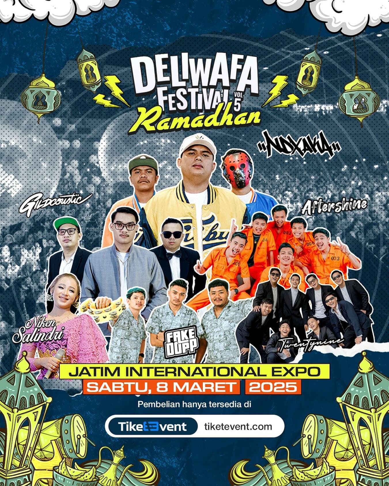 Ramadhan Bersama Deliwafa Fest 2025 di Jatim Expo Surabaya, Hadirkan NDX AKA, Gildcoustic, Aftershine hingga Niken Selindri, Beli Tiketnya Sekarang!