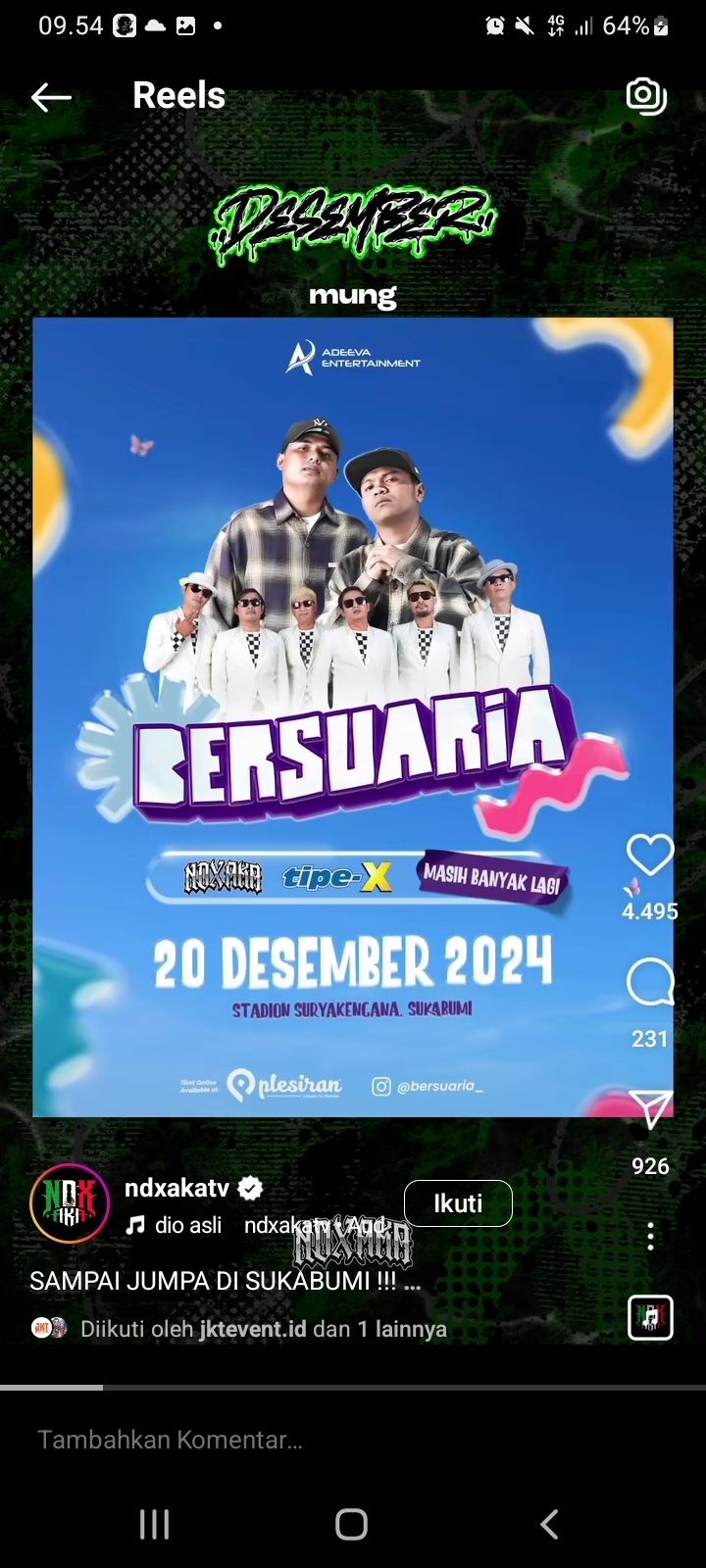 Warga Sukabumi Merapat, Konser NDX AKA dan Tipe-X Hari Ini, Catat Lokasi Tepatnya di Sini Jangan Ketinggalan