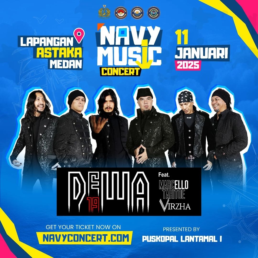 CATAT! Dewa 19 feat Ello dan Virzha Bakal Konser di Medan pada 11 Januari 2025, Cek Lokasi dan Harga Tiketnya di Sini