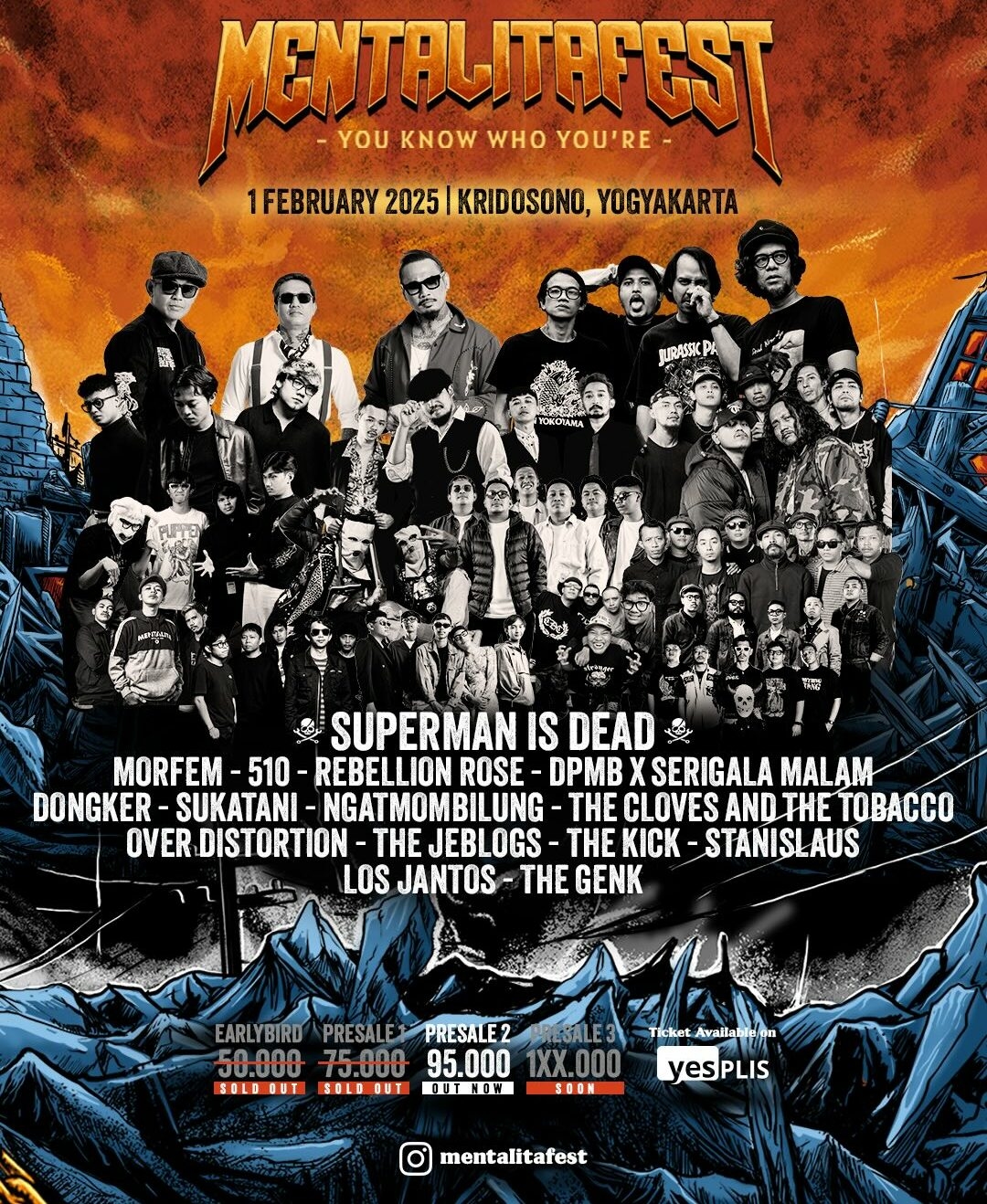 MentalitaFest: You Know Who You Are Siap Guncang Yogyakarta pada 1 Februari 2025, Berikut Daftar 15 Band yang Bakal Tampil, Cek Lokasi dan Harga Tiket