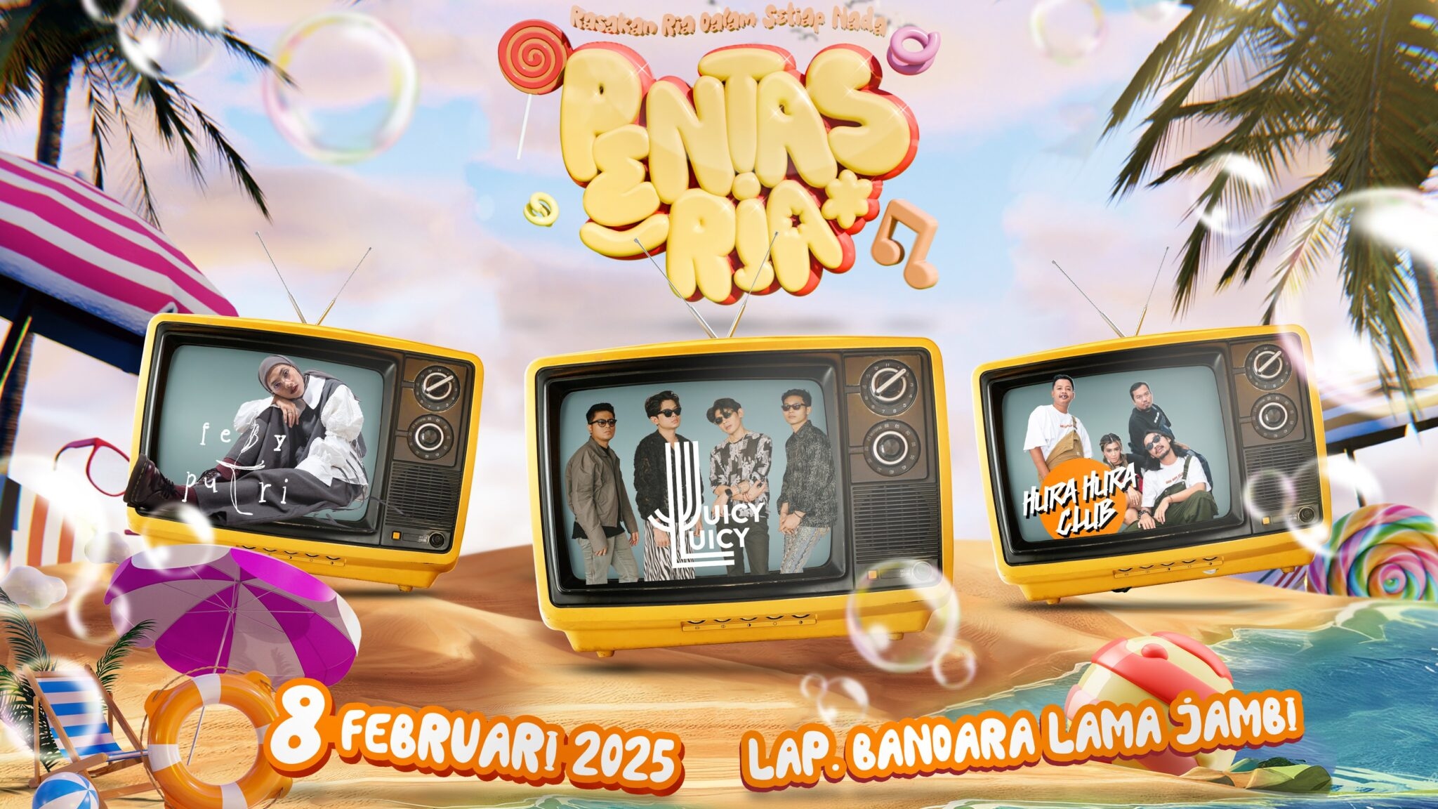 Pentas Ria Vol.2 di Jambi Menghadirkan Juicy Luicy, Feby Putri hingga Hura Hura Club, Catat Tanggal dan Lokasinya di Sini