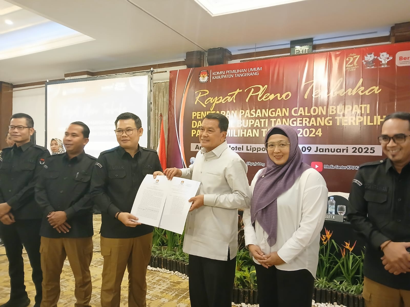 Sah! KPU Tetapkan Maesyal-Intan Pemenang Pilkada Kabupaten Tangerang, Berikut Perolehan Suara dan Tanggal Pelantikannya