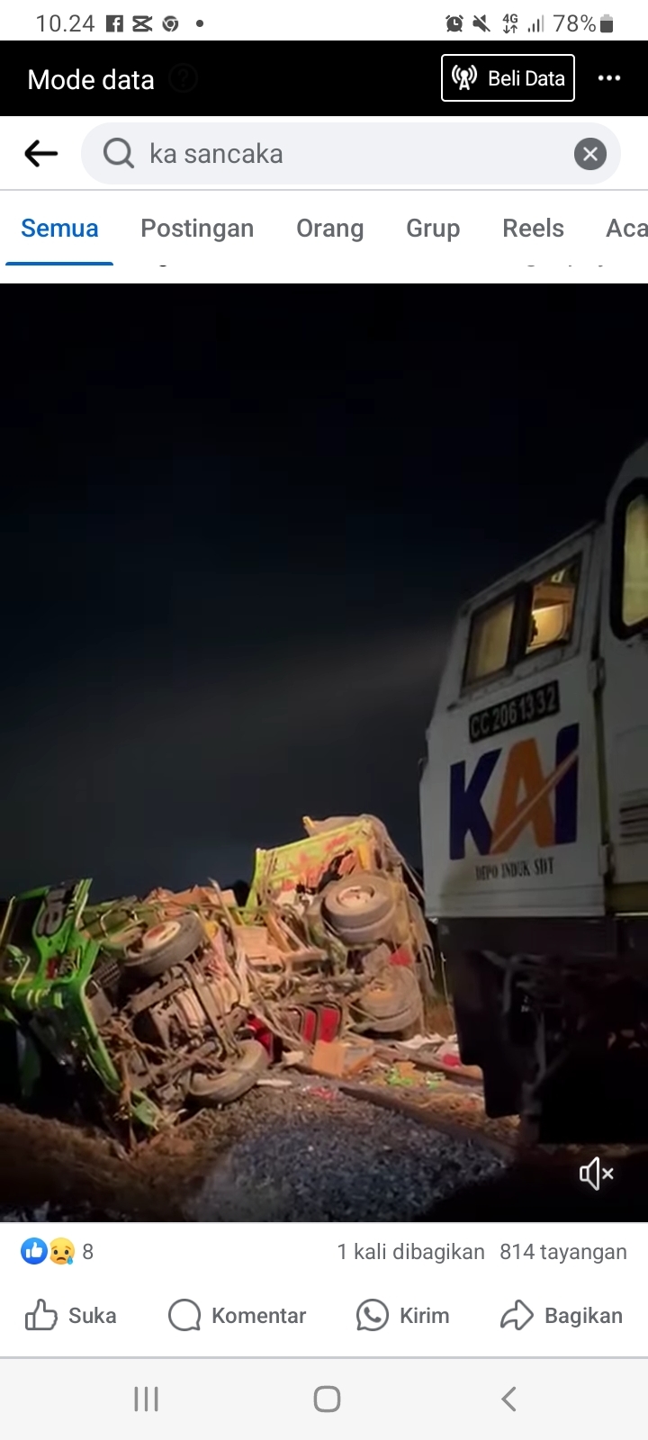 Brak... Kecelakaan KA Sancaka Vs Truk Tabrakan di Sragen, Beruntung Tidak Ada Korban Jiwa