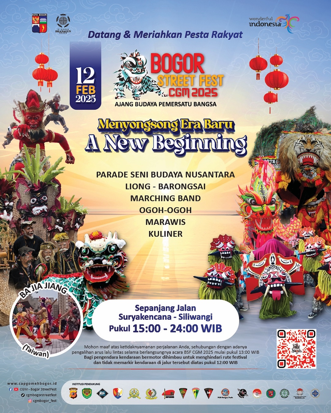 MERIAHKAN! Bogor Street Fest Cap Go Meh 2025 Digelar 12 Februari, Hiburan Gratis dan Pesta Rakyat, Berikut Lokasi dan Rangkaian Acaranya