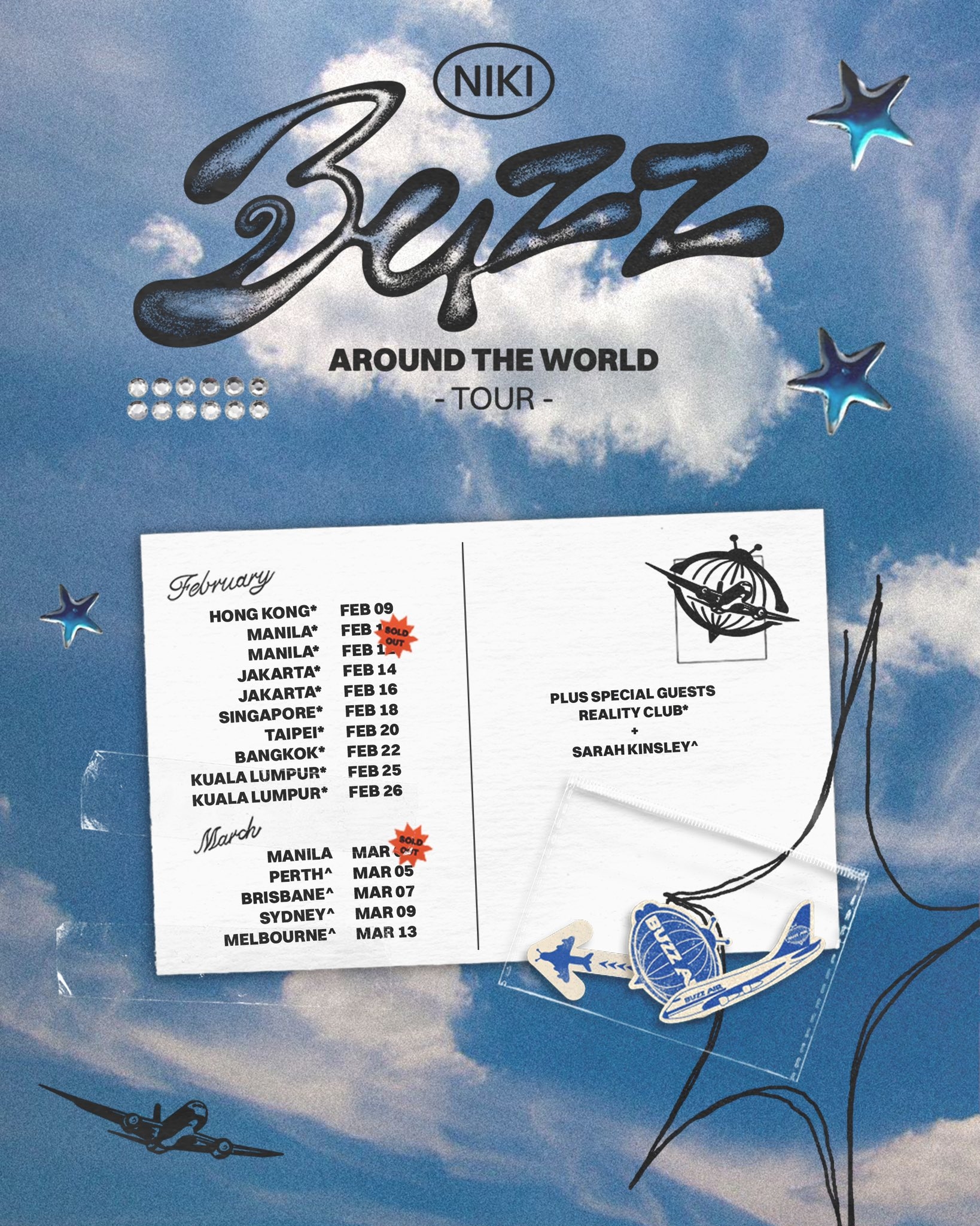 Wow! NIKI Jadikan Reality Club dan Sarah Kinsley Sebagai Special Guests dalam Konser Buzz World Tour 2025 di Jakarta