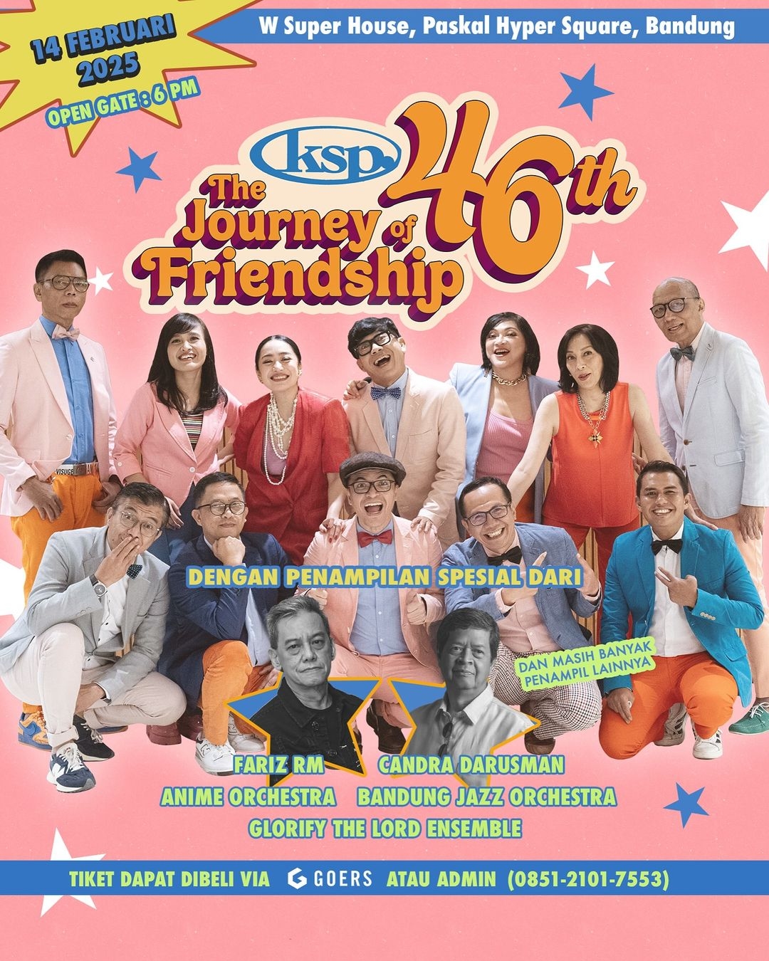 Konser KSP Band "The Journey of Friendship" di Paskal Hyper Square Bandung 14 Februari 2025, Segini Harga Tiketnya!