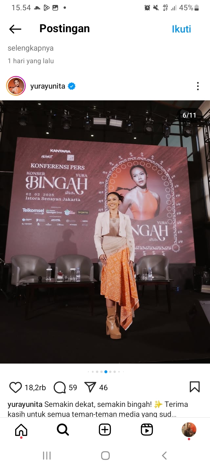 Sedang Berlangsung, Konser Yura Yunita di Senayan Jakarta, Tampilan Opening Spektakuler