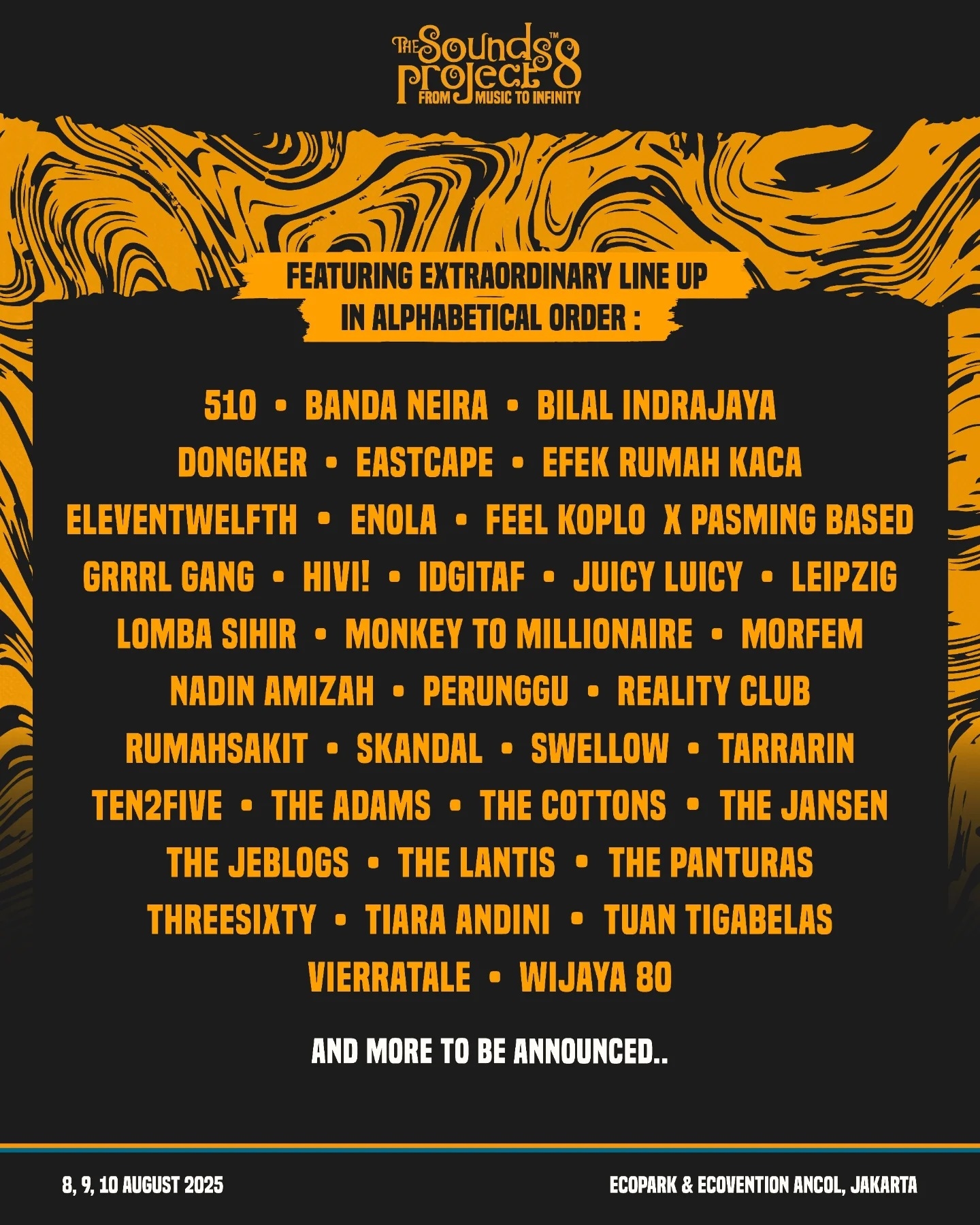The Sounds Project 8: Lineup Fase Pertama Telah Diumumkan, 36 Musisi Siap Tampil di Ecopark Ancol pada Agustus 2025, Ini Daftar Lengkapnya!