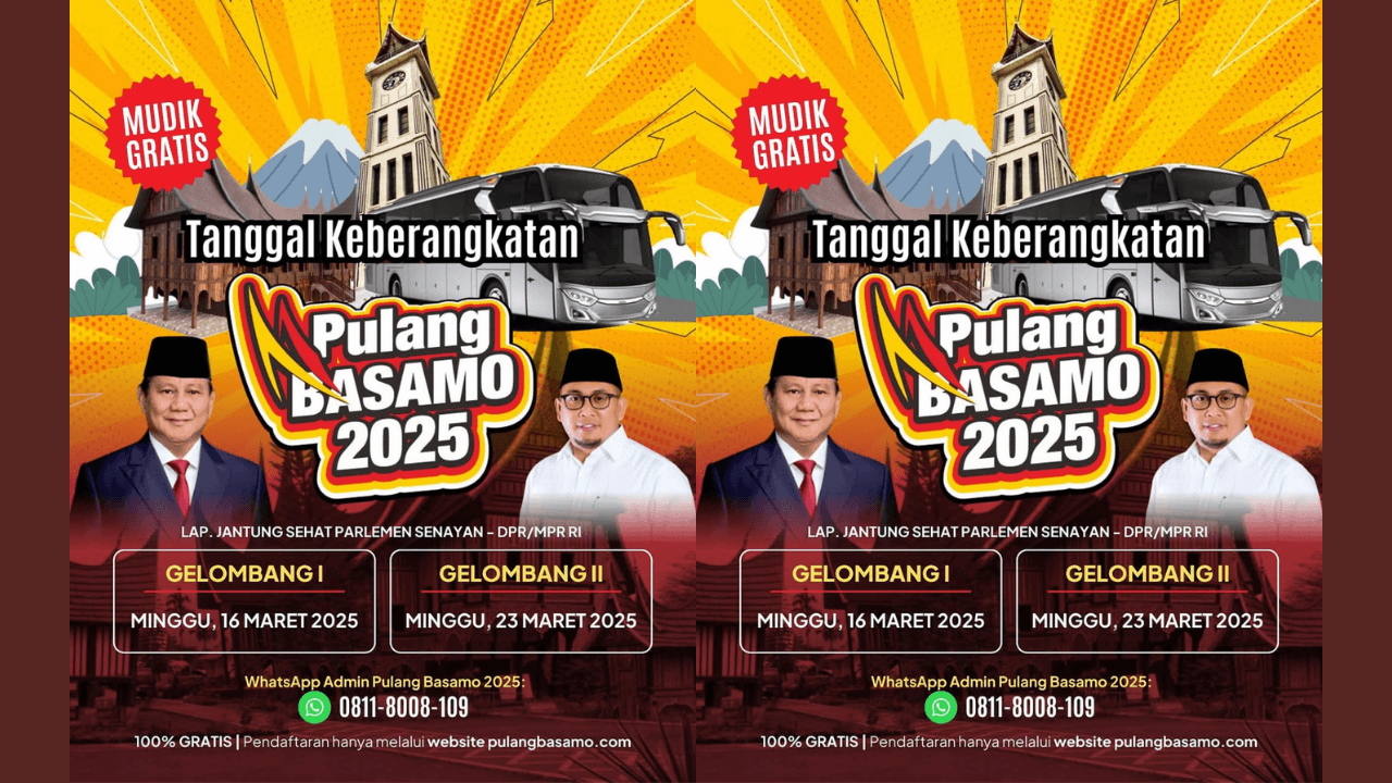 Pulang Basamo 2025: Mudik Gratis yang Digelar Politisi Gerindra Andre Rosiade, Cek Syarat dan Tanggal Keberangkatan!