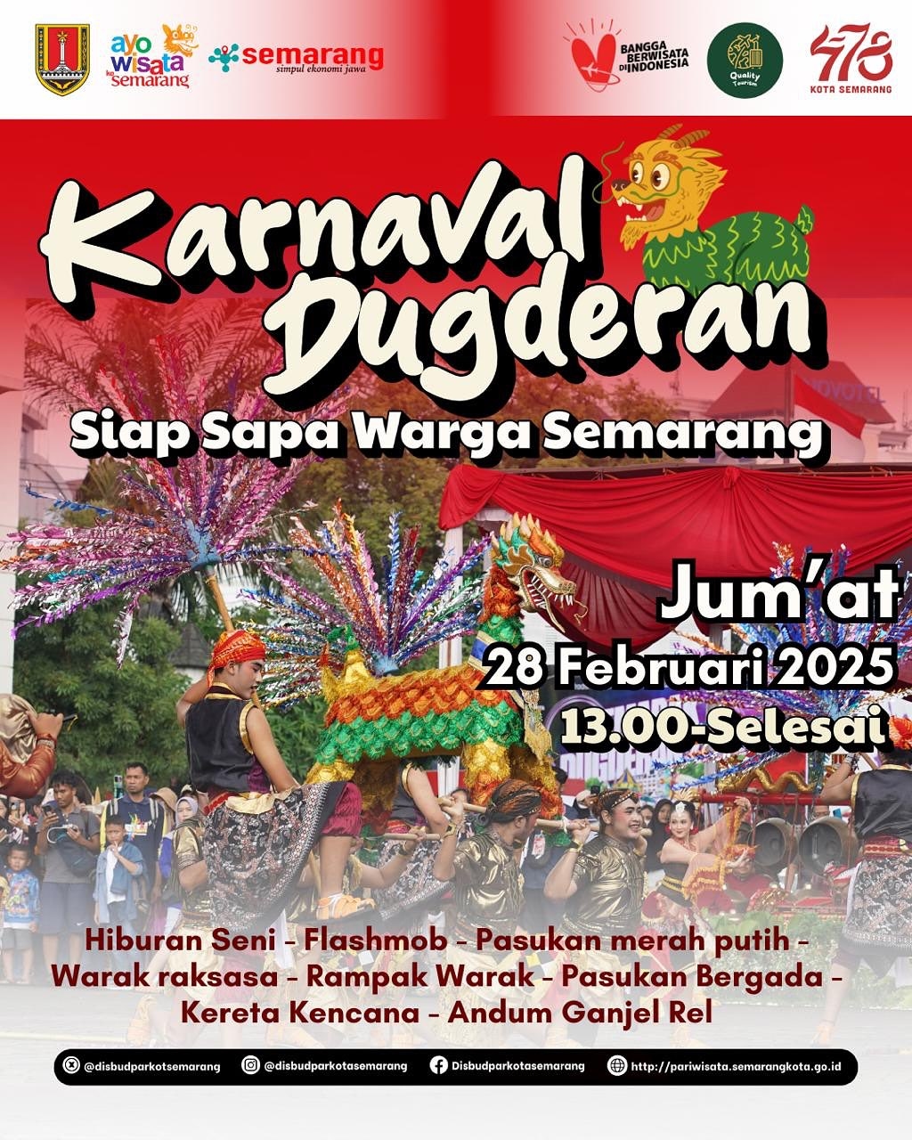 Jangan Lupa! Nikmati Pesona Karnaval Dugderan 2025 di Semarang Usai Jumatan Hari Ini: Tradisi Sambut Ramadhan dengan Berbagai Atraksi Seni Budaya