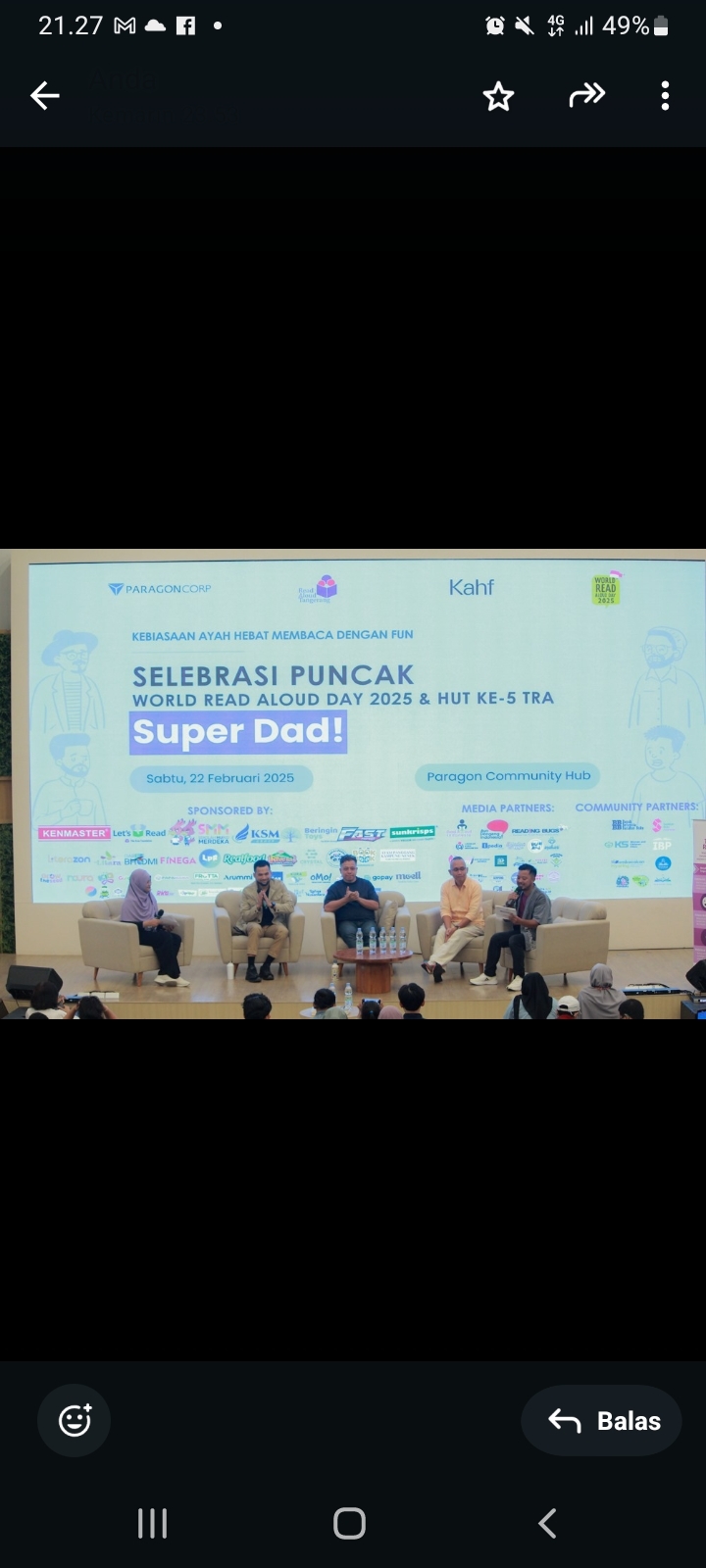 WRAD 2025, Tangerang Read Aloud Tantang Ayah Bacakan Buku untuk Anak