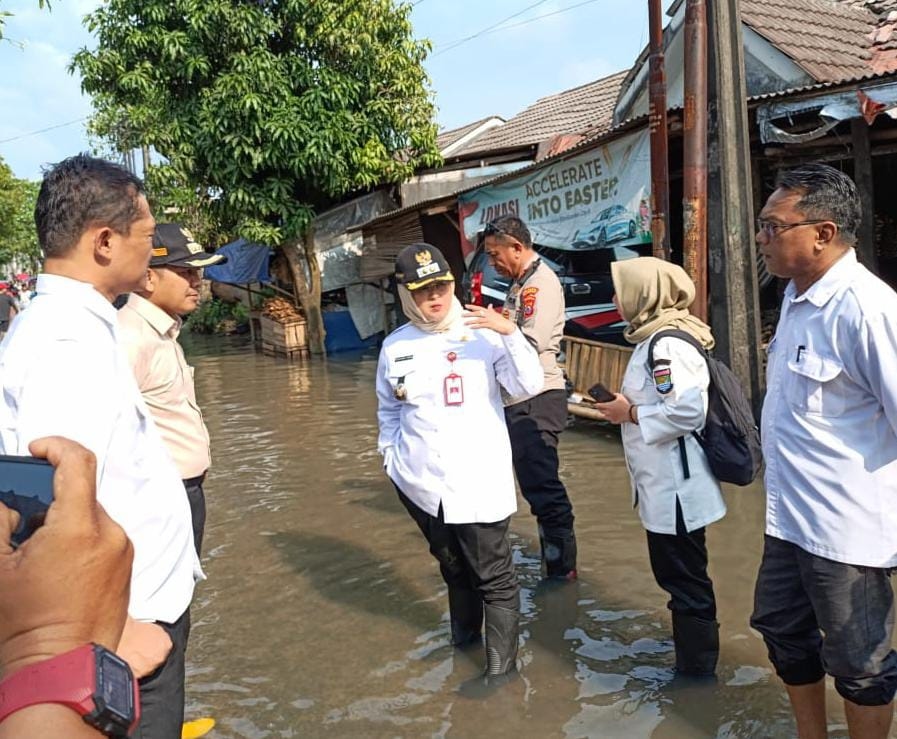 Tinjau Banjir di Pasir Nangka Tigaraksa, Wabup Intan Nurul Hikmah Sebut Pemkab Tangerang Siapkan Kolam Retensi