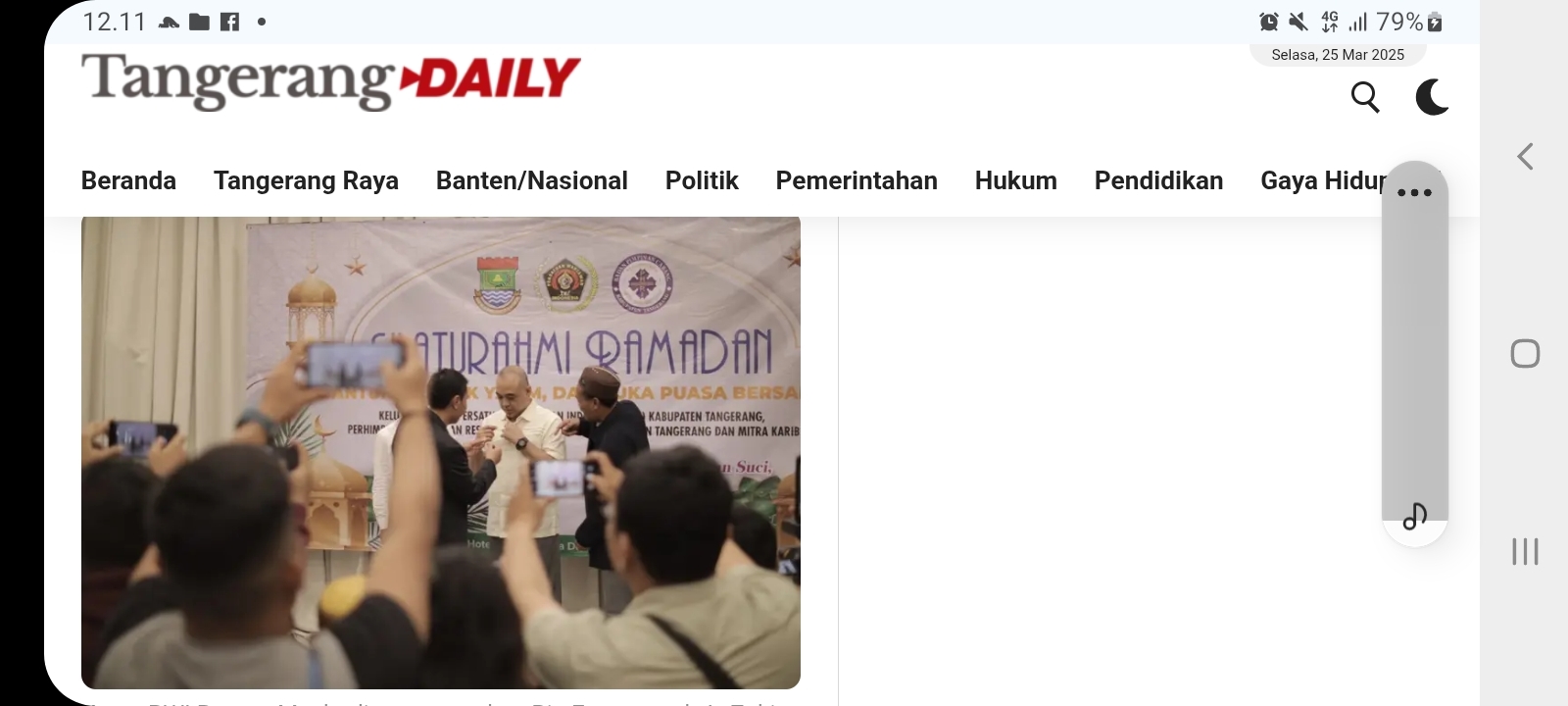 Lagi Ahmed Zaki Iskandar Terima Penghargaan Pin Emas dari PWI Banten