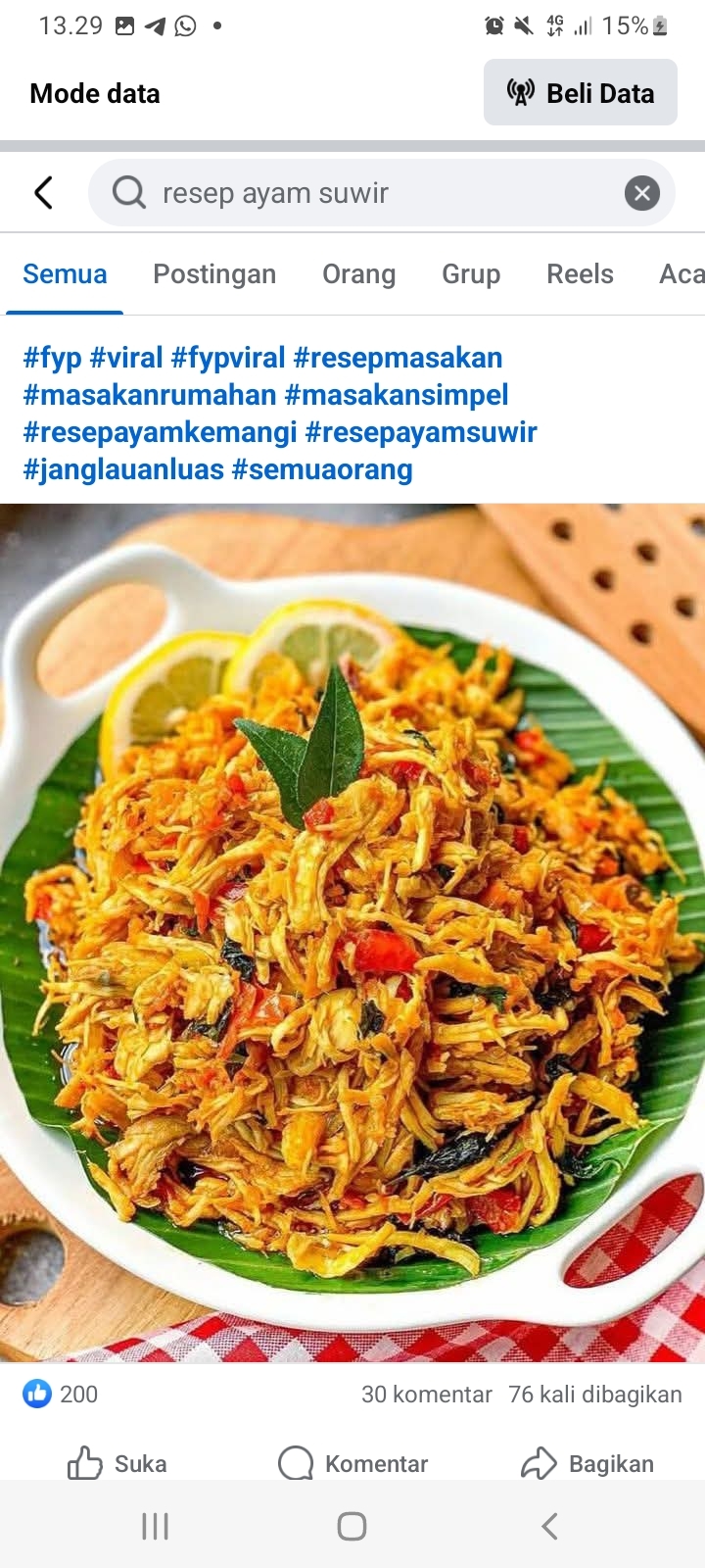 Resep Ayam Suwir Pedas, Praktis Lauk Makan Bisa Jadi Ide Jumat Berkah