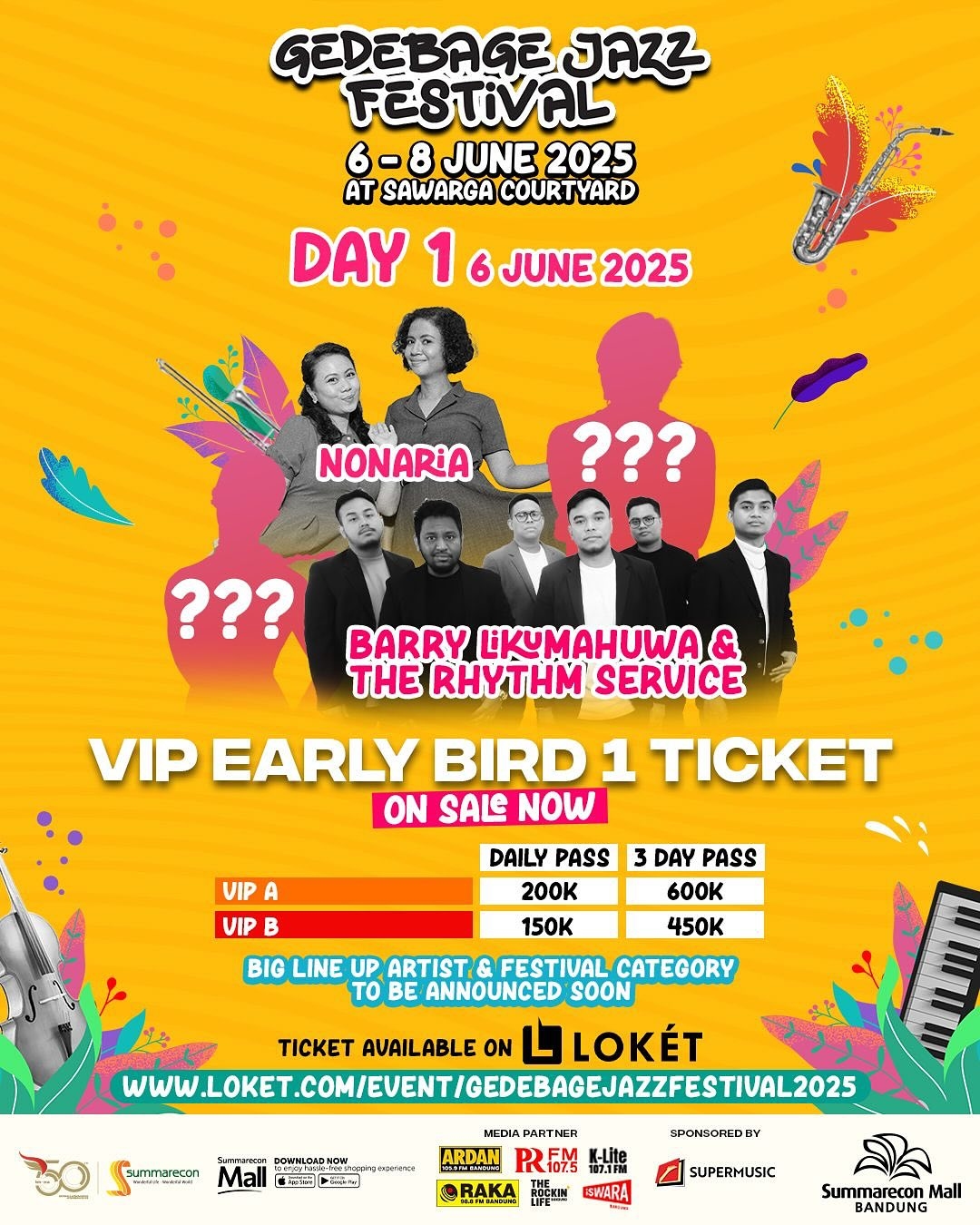Gedebage Jazz Festival 2025: 16 Musisi Siap Meriahkan Summaba pada 6-8 Juni, Ada Nonaria hingga Andre Hehanussa, Segini Harga Tiketnya!