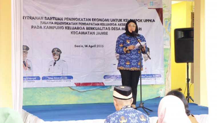 Wakil Bupati Tangerang Gencar Kampanyekan Budaya Hidup Bersih dan Peduli Lingkungan, Kunjungi Kampung KB Desa Mekarsari untuk Serahkan Bantuan