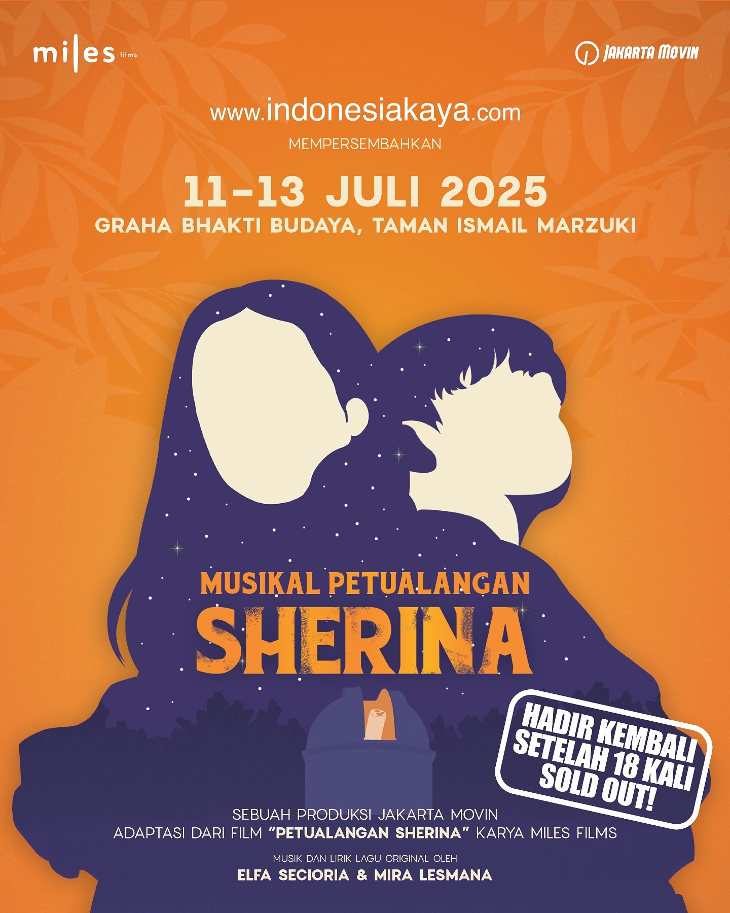 Musikal Petualangan Sherina Kembali Digelar di TIM Pada Juli 2025, Penjualan Tiket Presale Akhir Pekan Ini, Segini Harganya!